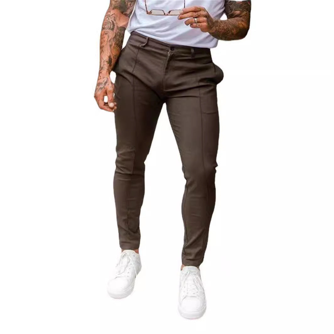 Herrmode Sportig Slim-Fit Joggingbyxor med elastisk midja och sidofickor Mirla-Eva Jonsson