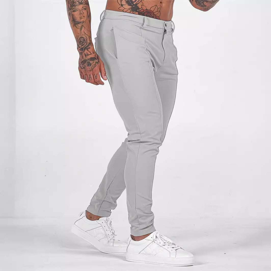 Herrmode Sportig Slim-Fit Joggingbyxor med elastisk midja och sidofickor Mirla-Eva Jonsson