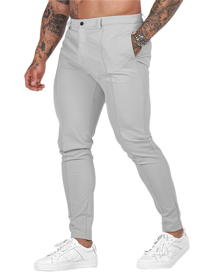 Herrmode Sportig Slim-Fit Joggingbyxor med elastisk midja och sidofickor Mirla-Eva Jonsson