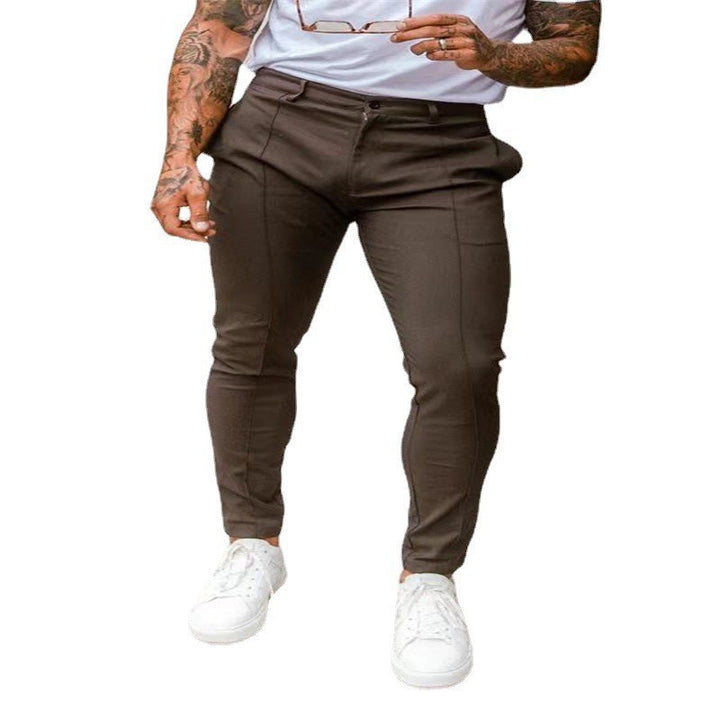 Herrmode Sportig Slim-Fit Joggingbyxor med elastisk midja och sidofickor Mirla-Eva Jonsson