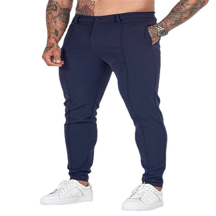 Herrmode Sportig Slim-Fit Joggingbyxor med elastisk midja och sidofickor Mirla-Eva Jonsson