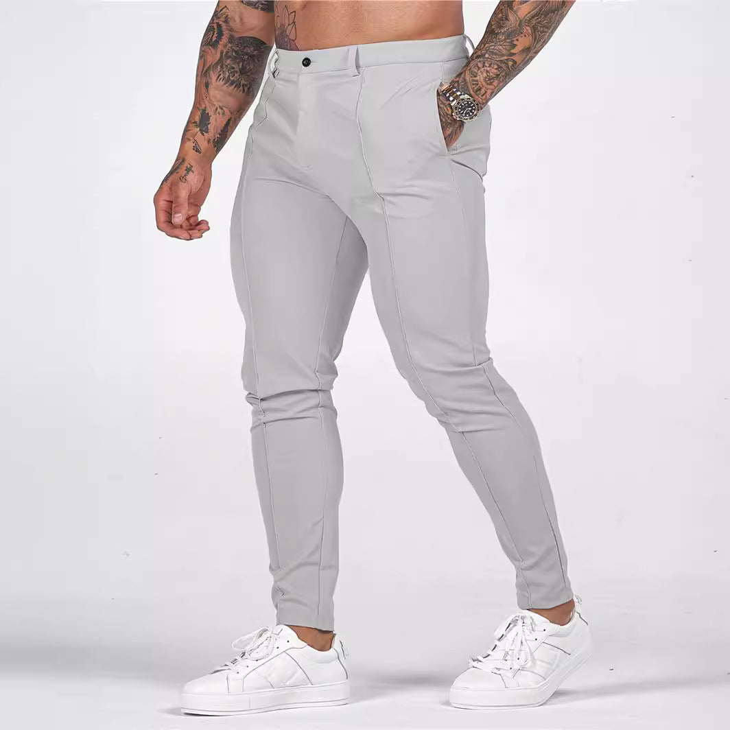 Herrmode Sportig Slim-Fit Joggingbyxor med elastisk midja och sidofickor Mirla-Eva Jonsson