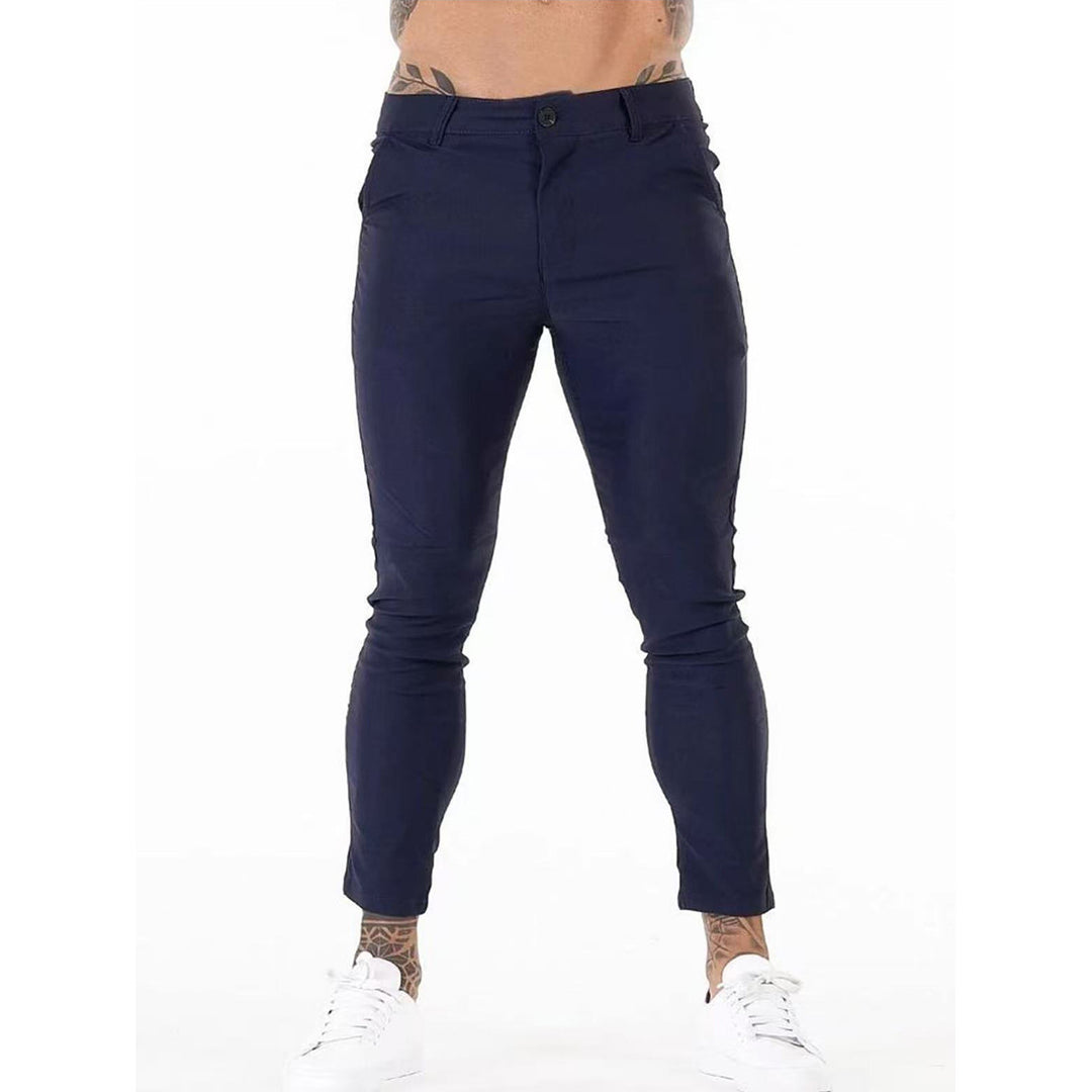 Herrmode Stilig och bekväm Slim-Fit Byxa med elastisk midja och funktionella fickor Mirla-Eva Jonsson