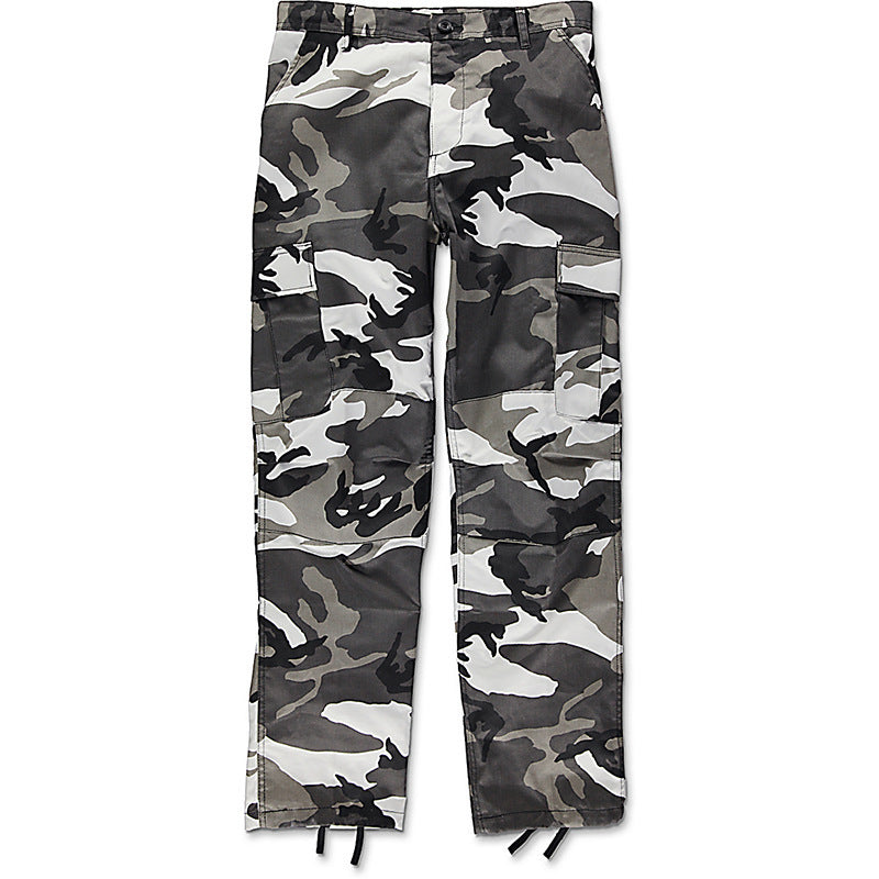 Herrmode cargobyxor i camouflage-design Mirla-Eva Jonsson