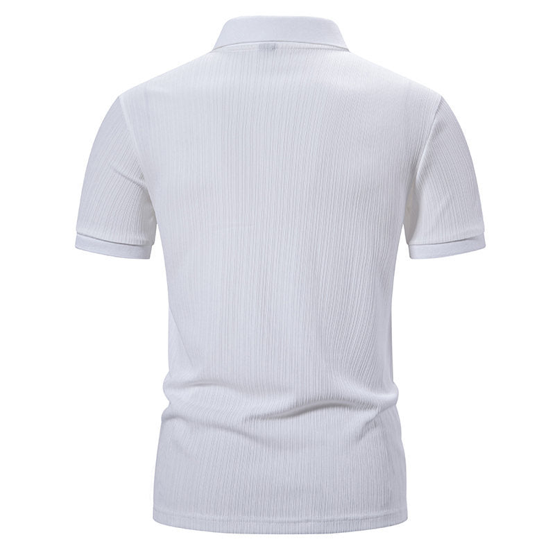 Herrmode kortärmad polo med strukturerad design och högkvalitativt material Eva Jonsson-Eva Jonsson