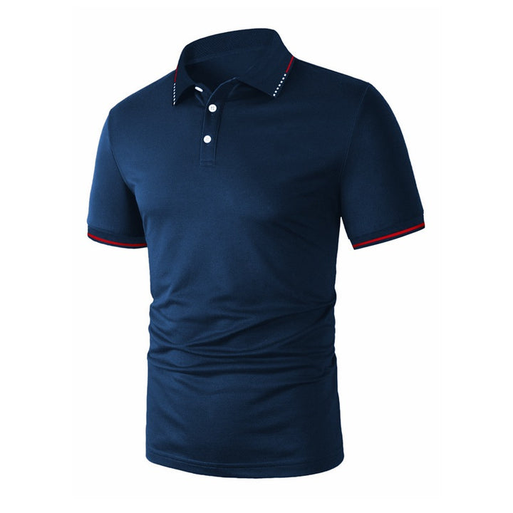 Herrmode polo-shirt med moderna accenter och andningsbara egenskaper Eva Jonsson-Eva Jonsson