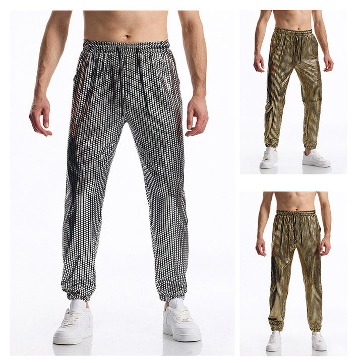 Herrns andningsbara joggingsbyxor med modern prickdesign Mirla-Eva Jonsson