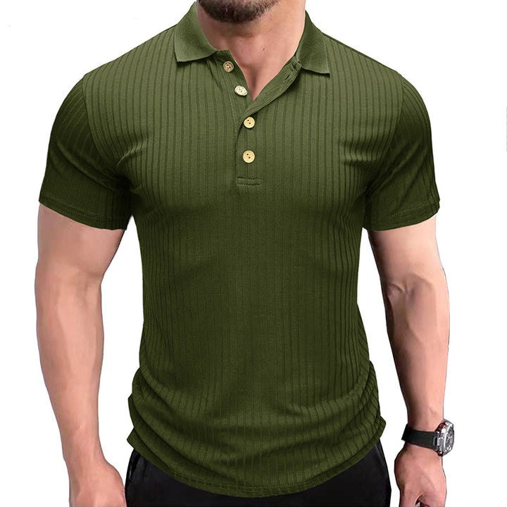 Herrpolo-shirt med strukturerad design Mirla-Eva Jonsson