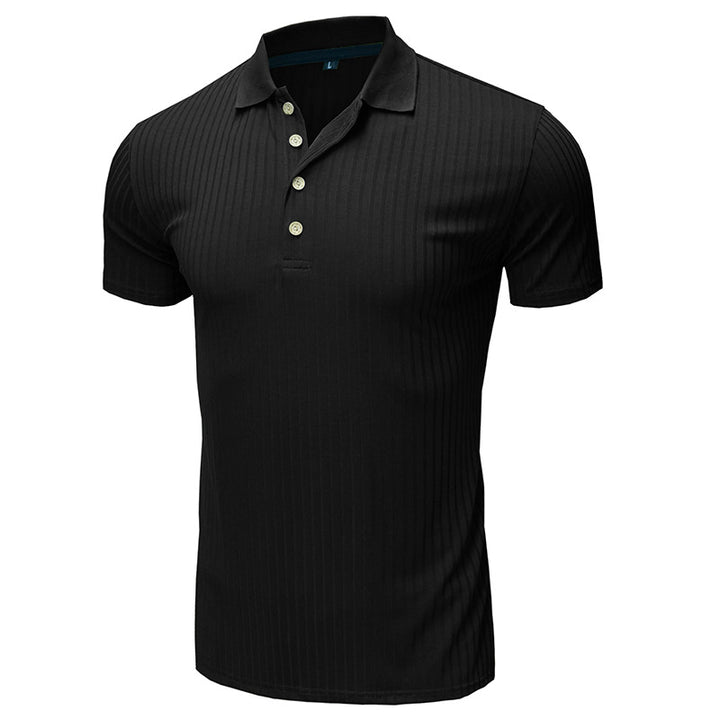 Herrpolo-shirt med strukturerad design Mirla-Eva Jonsson