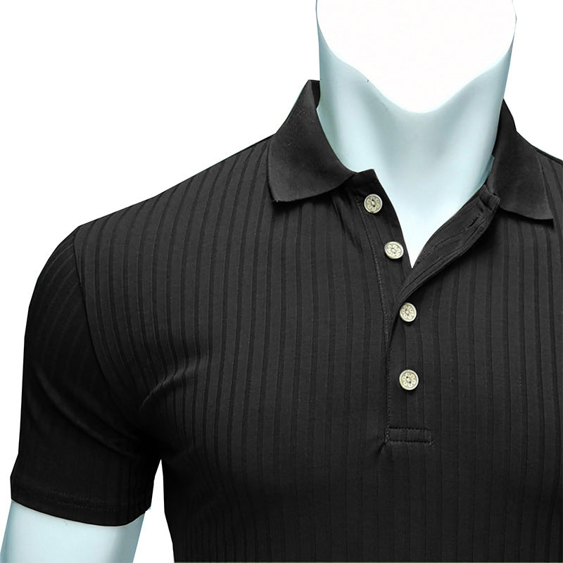 Herrpolo-shirt med strukturerad design Mirla-Eva Jonsson