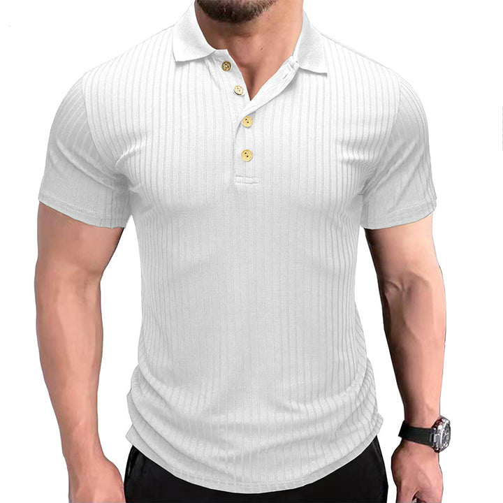 Herrpolo-shirt med strukturerad design Mirla-Eva Jonsson