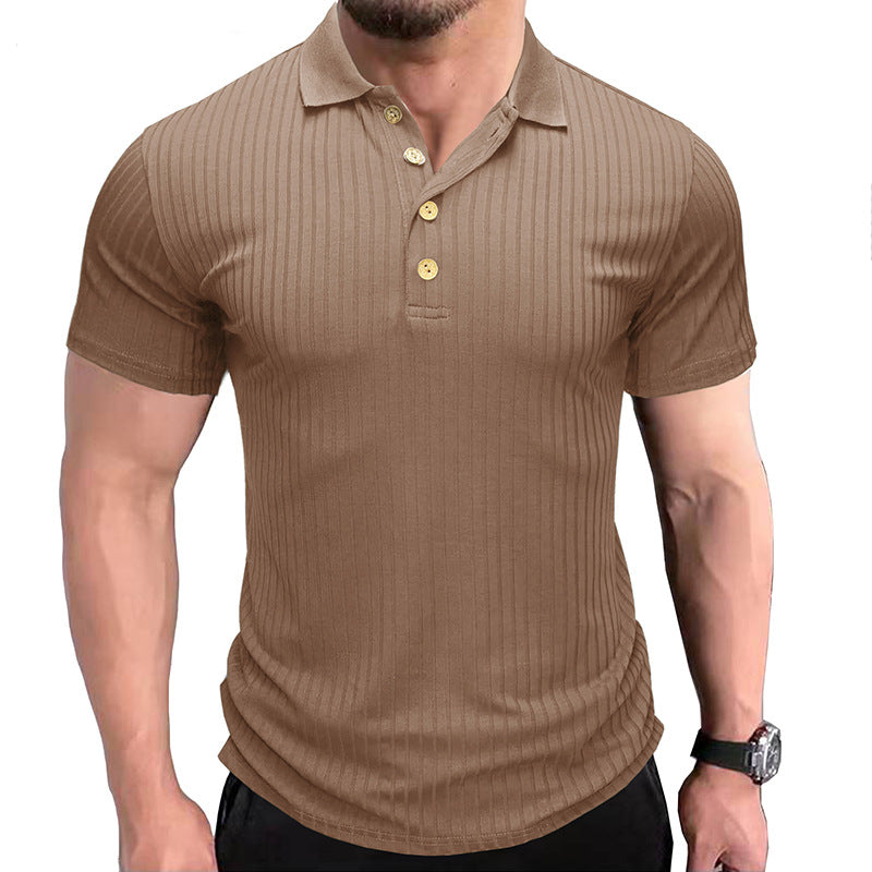 Herrpolo-shirt med strukturerad design Mirla-Eva Jonsson