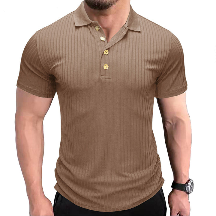 Herrpolo-shirt med strukturerad design Mirla-Eva Jonsson