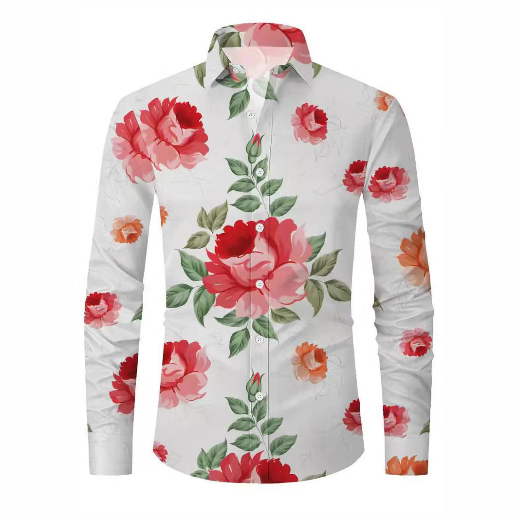 Herrskjorta med blommönster Mirla-Eva Jonsson