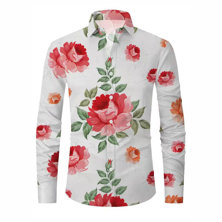 Herrskjorta med blommönster Mirla-Eva Jonsson