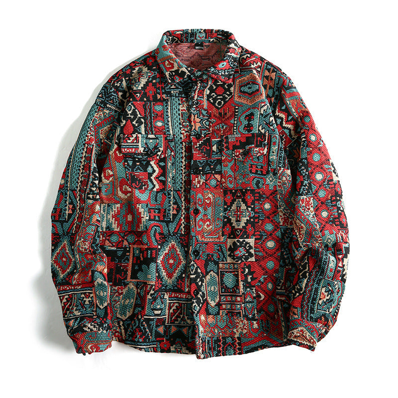 Herrskjorta med geometriskt mönster Mirla-Eva Jonsson