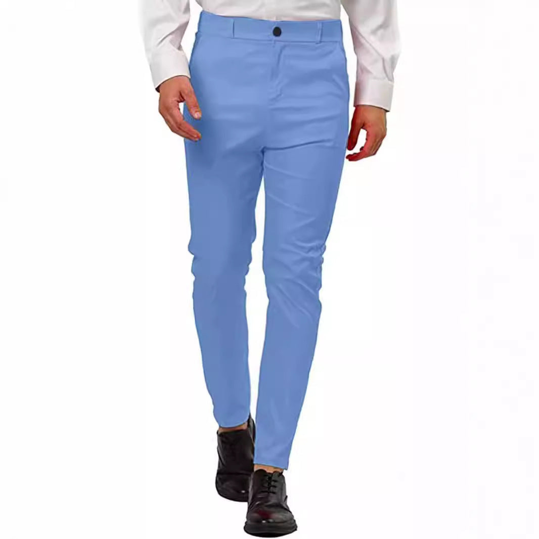 Herrssnitt Slim-Fit Chino-byxor med elastisk midja och innovativ design Mirla-Eva Jonsson