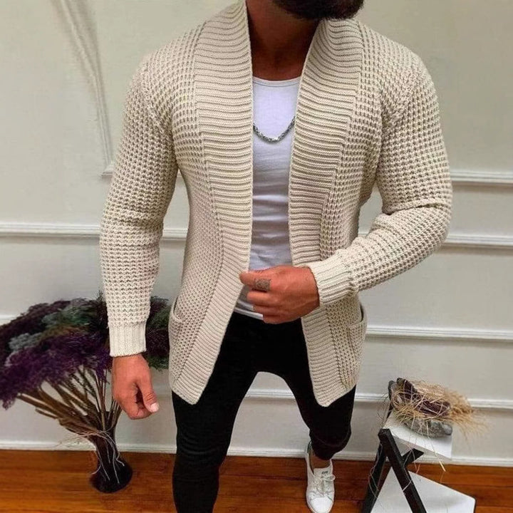 Herrstickad jacka med öppen design och bred sjalkrage Mirla-Eva Jonsson