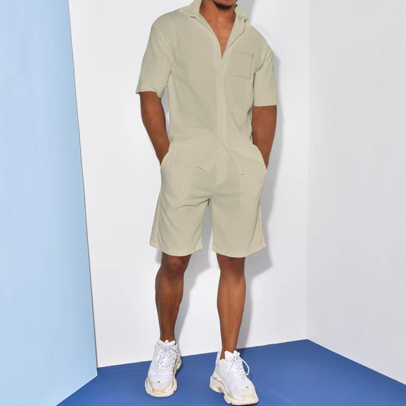 Herrstil Jumpsuit med Praktiska Fickor och Sportig Flair Mirla-Eva Jonsson