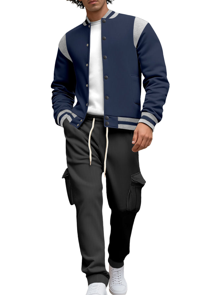 Herrstylig collegejacka med asymmetrisk design Mirla-Eva Jonsson