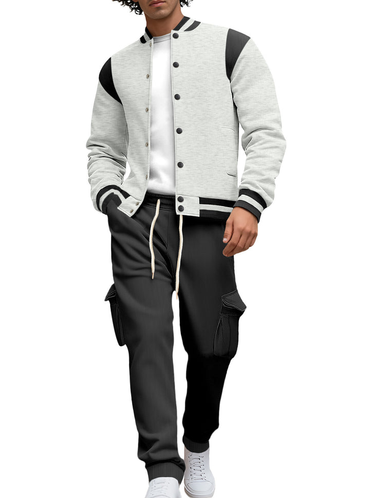 Herrstylig collegejacka med asymmetrisk design Mirla-Eva Jonsson