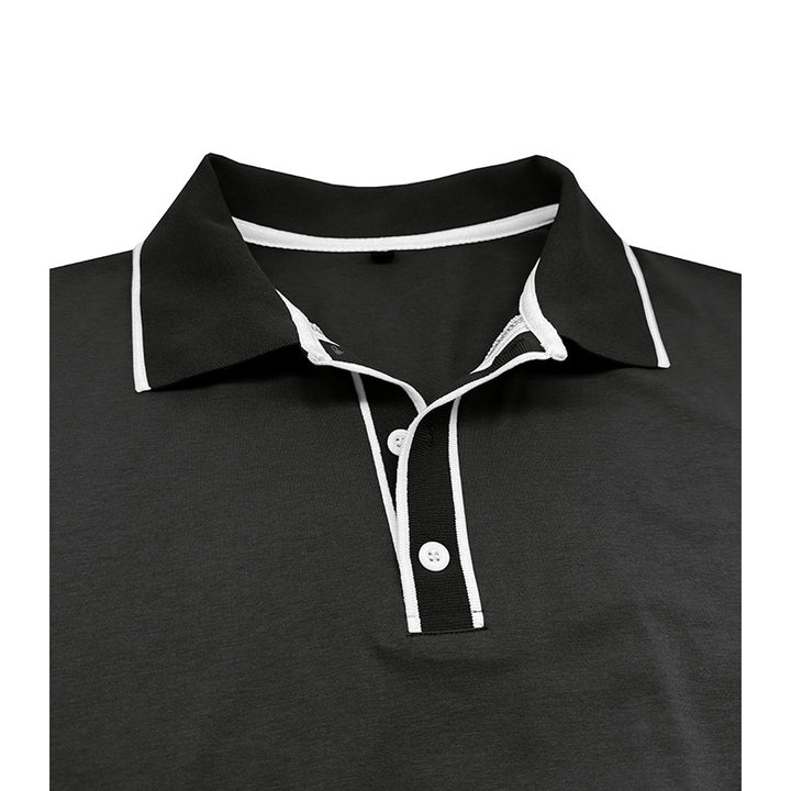 Herrstylig långärmad polo med kontrastkrage Eva Jonsson-Eva Jonsson