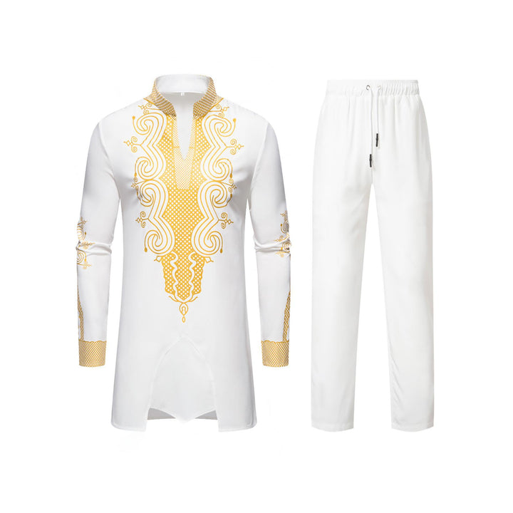 Herrtraditionell outfit med detaljerat mönster Mirla-Eva Jonsson