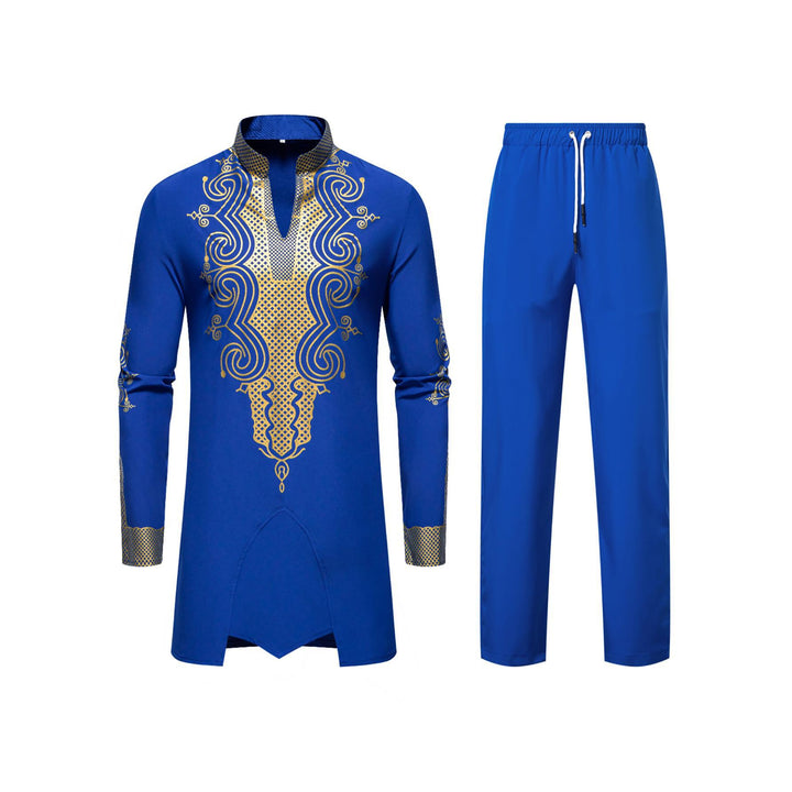 Herrtraditionell outfit med detaljerat mönster Mirla-Eva Jonsson