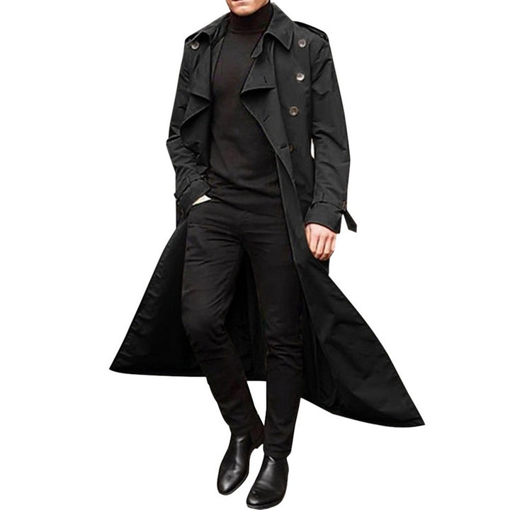 Herrtrenchcoat med dubbelknapprad och urbant design Mirla-Eva Jonsson