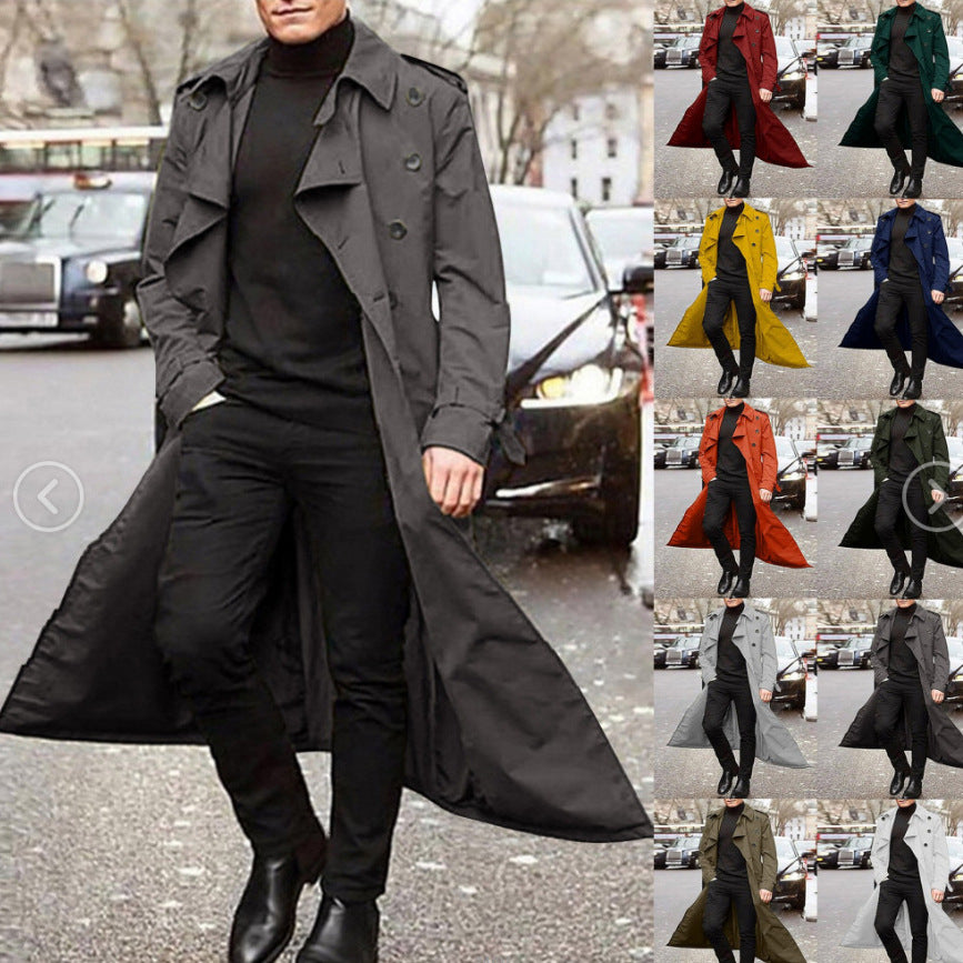Herrtrenchcoat med dubbelknapprad och urbant design Mirla-Eva Jonsson