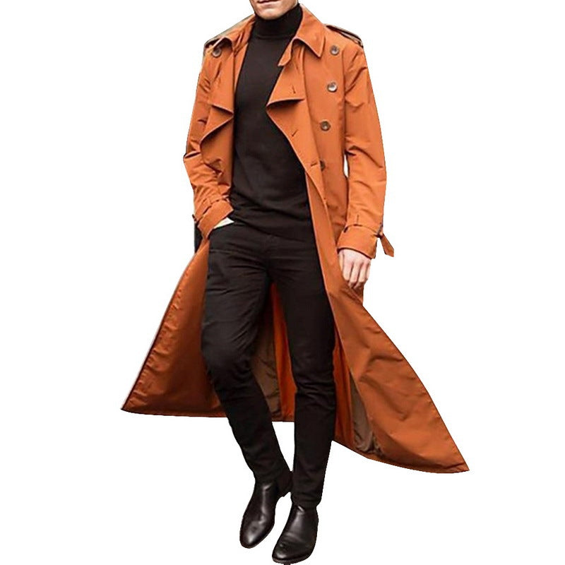Herrtrenchcoat med dubbelknapprad och urbant design Mirla-Eva Jonsson