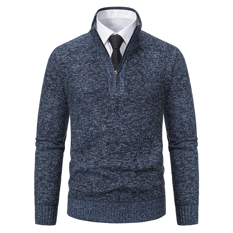 Herrtröja med modern dragkedja och strukturerad yta Mirla-Eva Jonsson