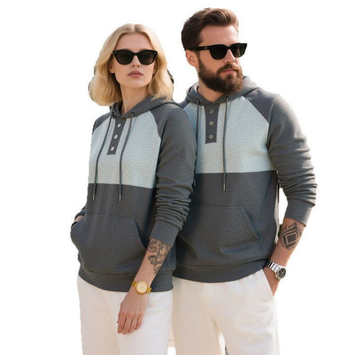 Herrtröja med modern raglan-design och praktiska knappar Mirla-Eva Jonsson