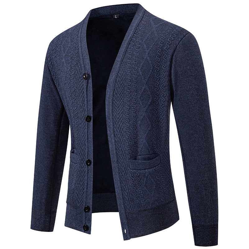 Herrtröja med strukturell design och knappstängning Mirla-Eva Jonsson
