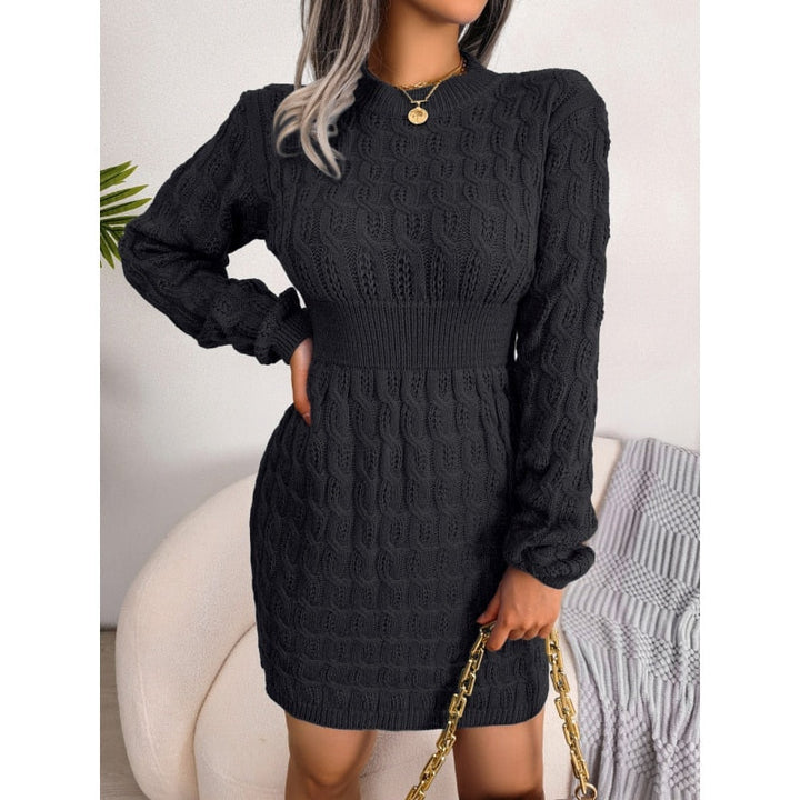 Hina Klänning | Bodycon damklänning stickad varm-Eva Jonsson