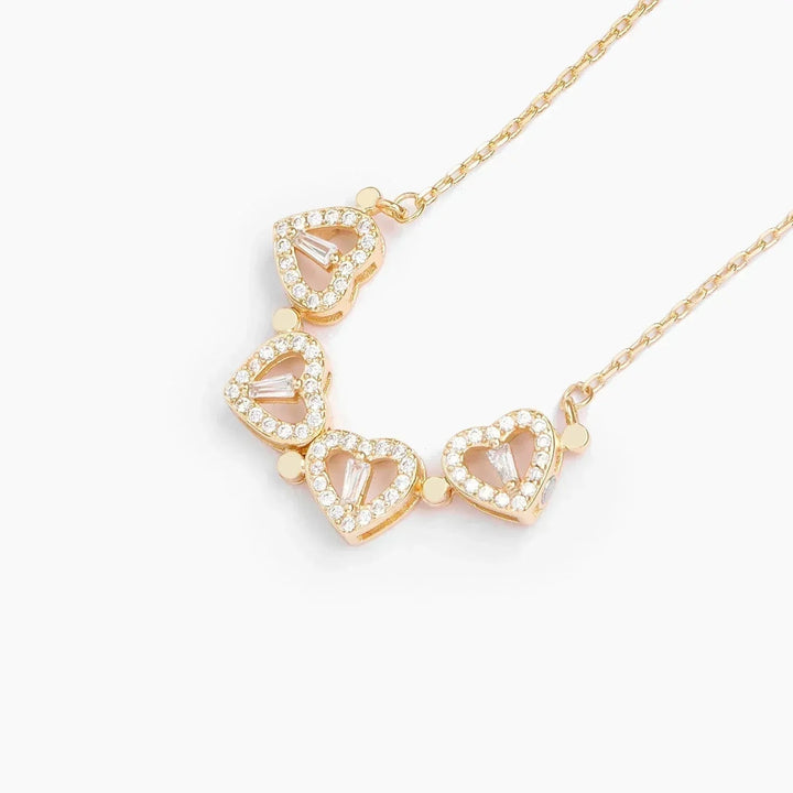 Hjärthalsband | Zirkon | Silver | Guldhalsband | Halsband för damer-Eva Jonsson