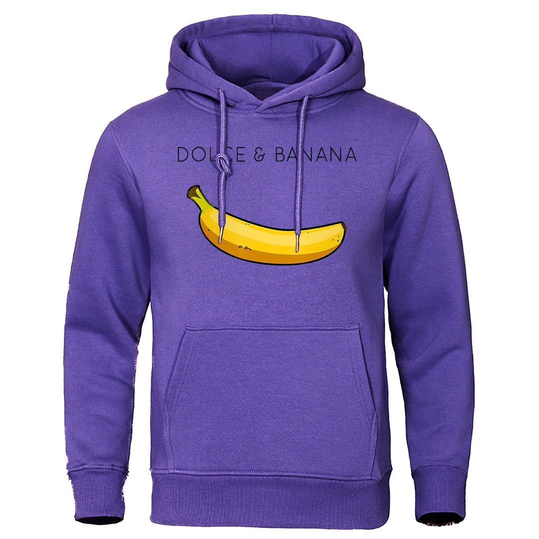 Hoodie | Bananmönster | Dragsko | Pullover Hoodie | Avslappnad Hoodie-Eva Jonsson
