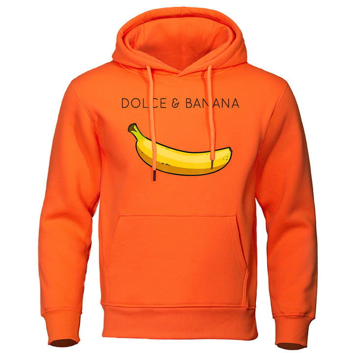 Hoodie | Bananmönster | Dragsko | Pullover Hoodie | Avslappnad Hoodie-Eva Jonsson