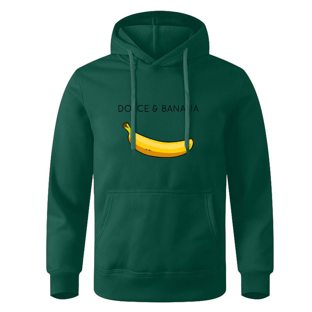 Hoodie | Bananmönster | Dragsko | Pullover Hoodie | Avslappnad Hoodie-Eva Jonsson