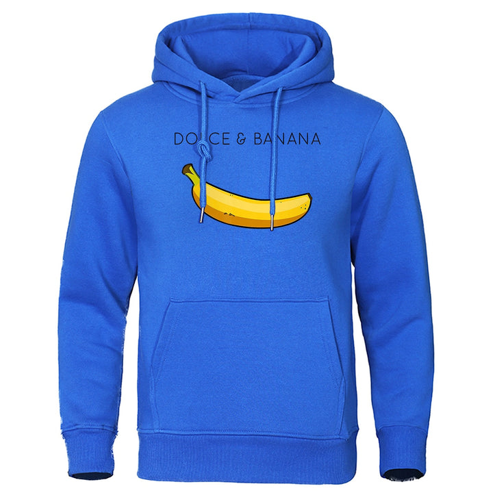Hoodie | Bananmönster | Dragsko | Pullover Hoodie | Avslappnad Hoodie-Eva Jonsson