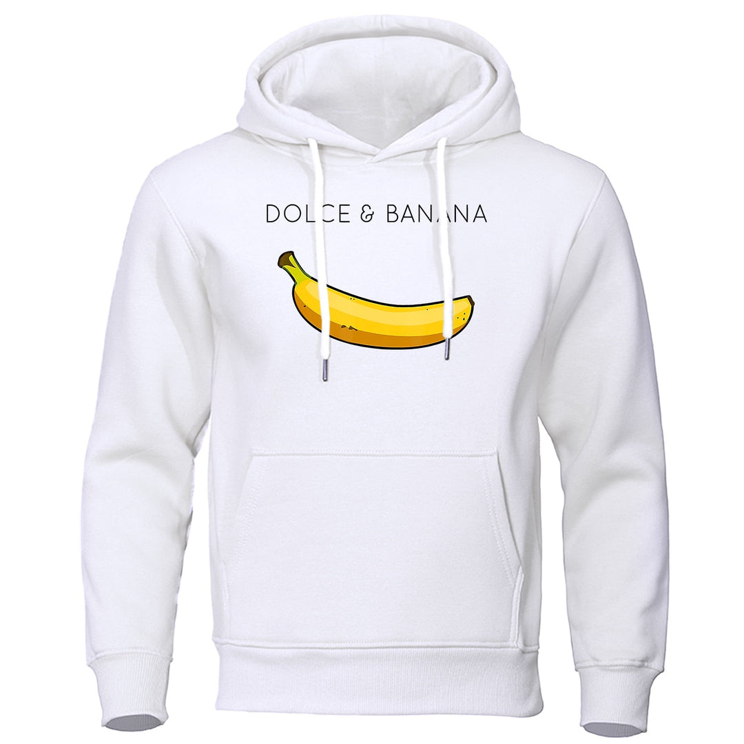 Hoodie | Bananmönster | Dragsko | Pullover Hoodie | Avslappnad Hoodie-Eva Jonsson