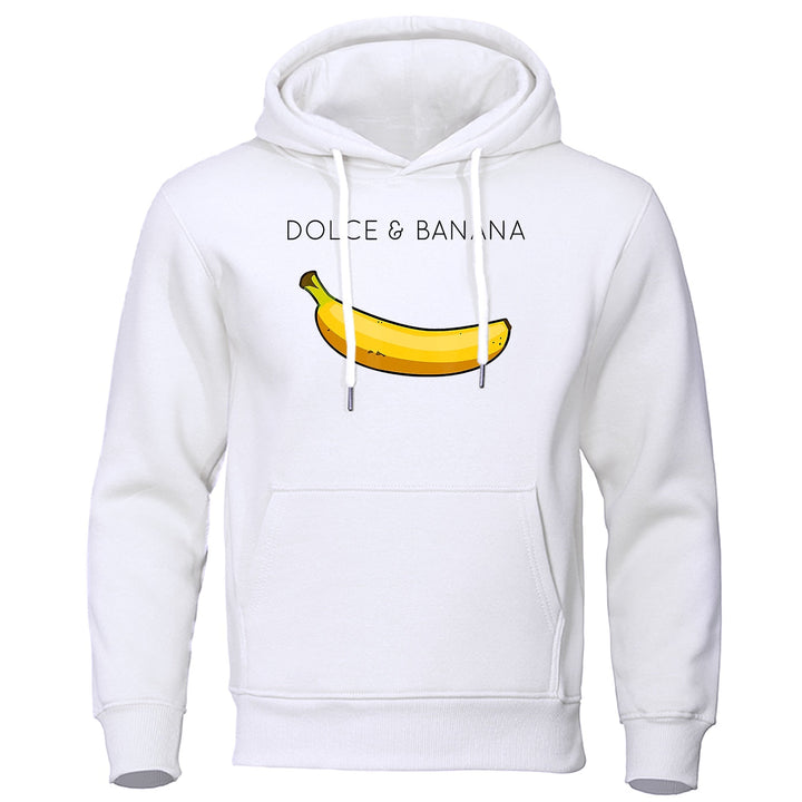 Hoodie | Bananmönster | Dragsko | Pullover Hoodie | Avslappnad Hoodie-Eva Jonsson