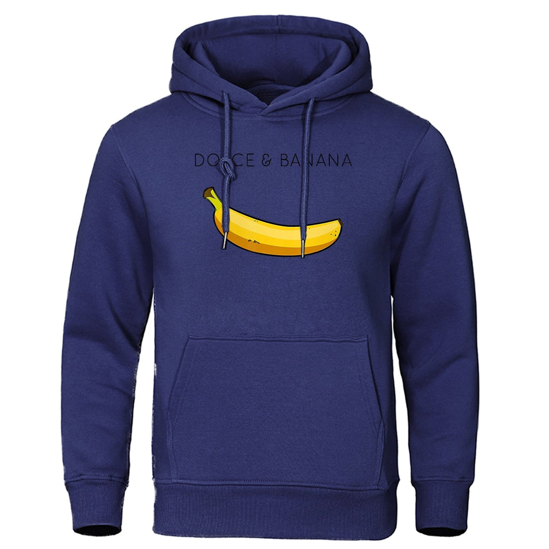 Hoodie | Bananmönster | Dragsko | Pullover Hoodie | Avslappnad Hoodie-Eva Jonsson