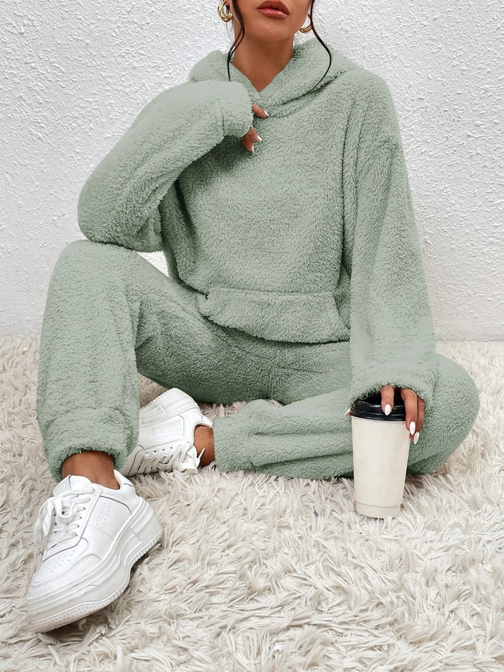 Hoodie Set - Skönt - Varmt - Fleece Loungewear - Two-pIece Set för kvinnor-Eva Jonsson