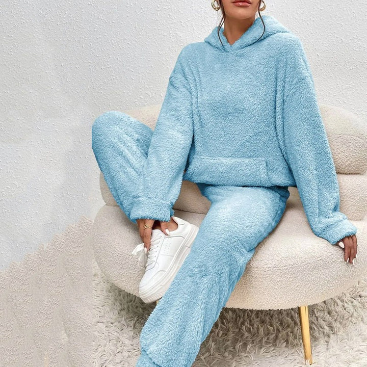 Hoodie Set - Skönt - Varmt - Fleece Loungewear - Two-pIece Set för kvinnor-Eva Jonsson