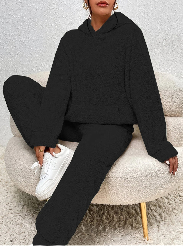 Hoodie Set - Skönt - Varmt - Fleece Loungewear - Two-pIece Set för kvinnor-Eva Jonsson