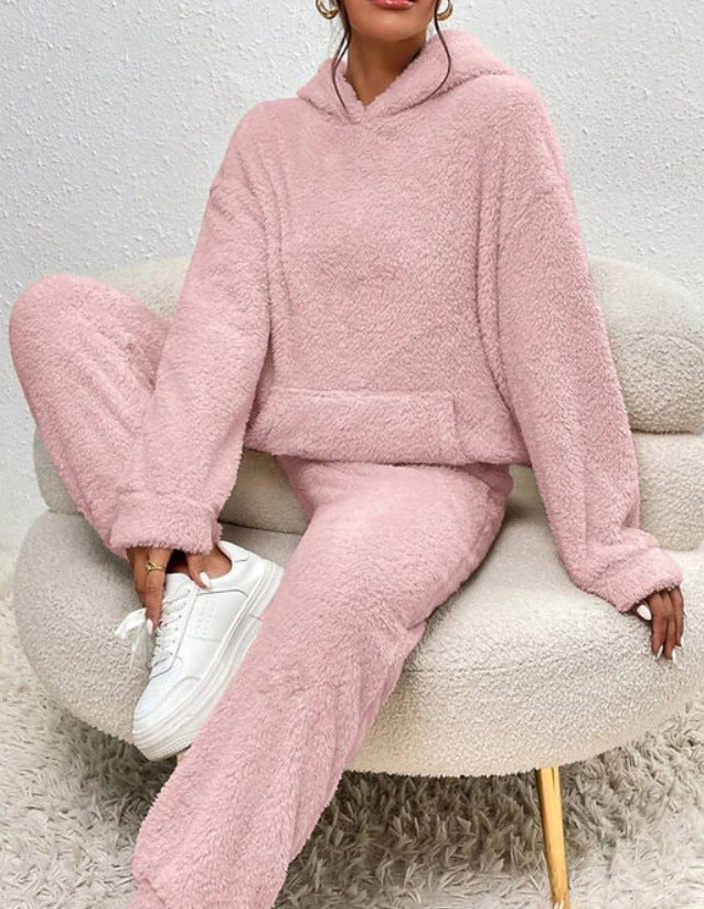 Hoodie Set - Skönt - Varmt - Fleece Loungewear - Two-pIece Set för kvinnor-Eva Jonsson