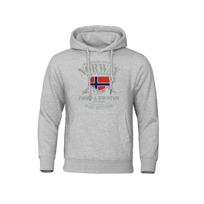 Hoodie för män med slående utomhustryck och bekväm passform Mirla-Eva Jonsson