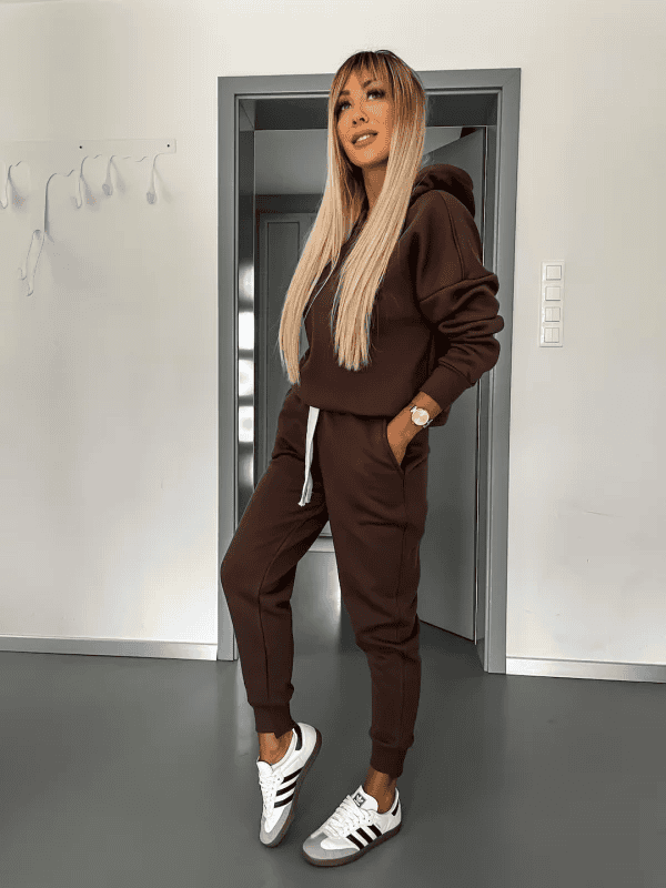 Hoodie och Sweatpants Set | Bekväm | Dragsko | Sweat Set | Joggerset för kvinnor-Eva Jonsson