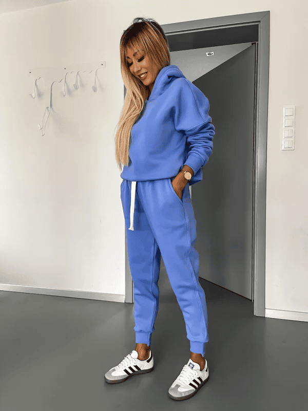 Hoodie och Sweatpants Set | Bekväm | Dragsko | Sweat Set | Joggerset för kvinnor-Eva Jonsson